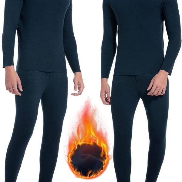 Men's Thermal Underwear Set Lightweight Base Layer Long Johns for Winter Exercise