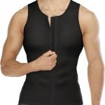 eCompression Shirts for Men Undershirts Slimming Body Shaper Waist Trainer Tank Top Vest with Zipper