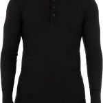 Men's Recycled Waffle Thermal Underwear Henley Top